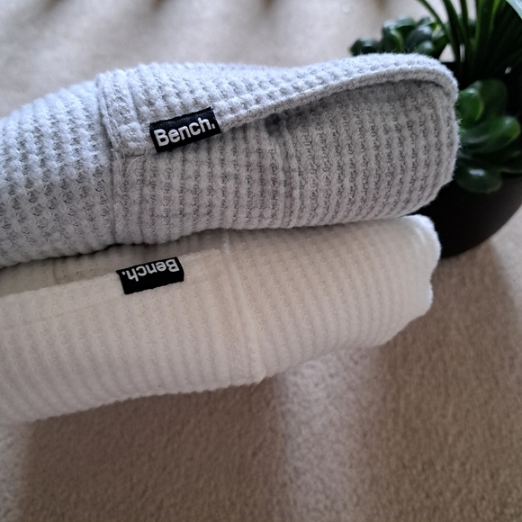 New! Bench Waffle Cargo Lounge Pants 2 Pack Women's Medium Grey Cream Casual - Picture 7 of 13